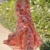 Peach Blossom Maxi Dress