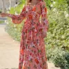 Peach Blossom Maxi Dress